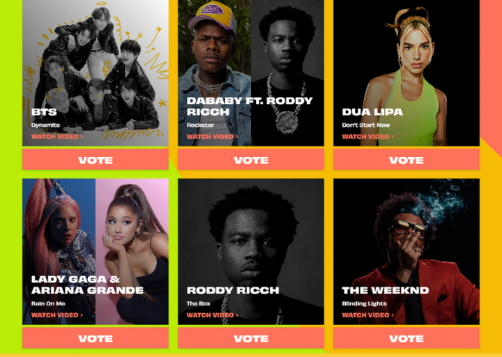 Daftar Nominasi MTV Europe Music Awards 2020