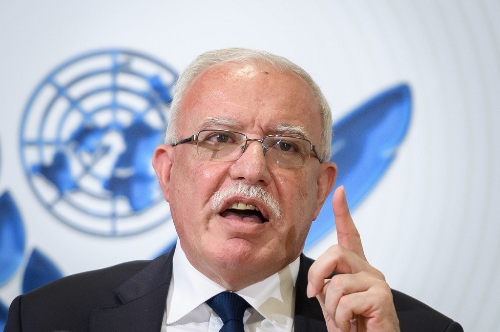Menlu Palestina Riyad al-Maliki. (FABRICE COFFRINI/AFP/Getty)
