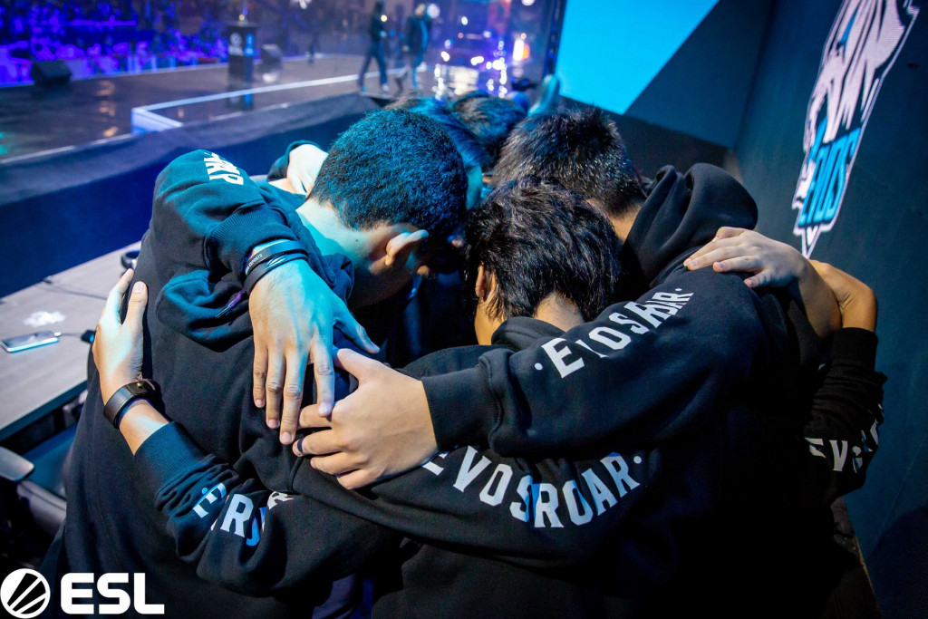 Tim EVOS Esports saat berlaga di ESL Clash of Nations memeprtandingkan game Arena of Valor.