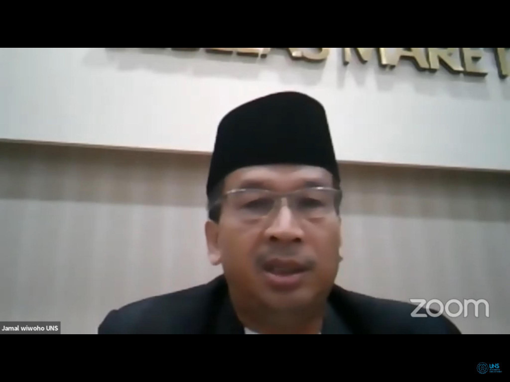 Rektor UNS Jamal Wiwoho. Tangkapan layar.