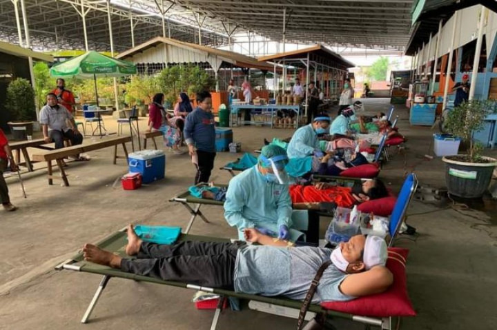 Warga Pasar Banjarmasin Donorkan 103 Kantong Darah untuk PMI