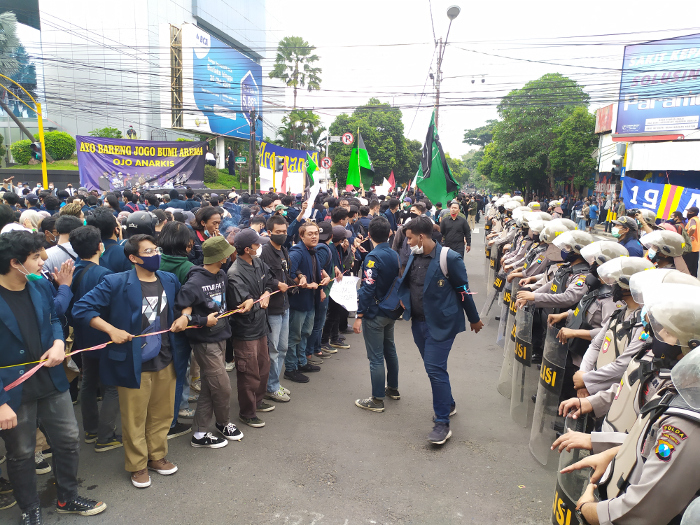 Buruh dan Mahasiswa di Malang Kembali Demo Tolak UU Ciptaker