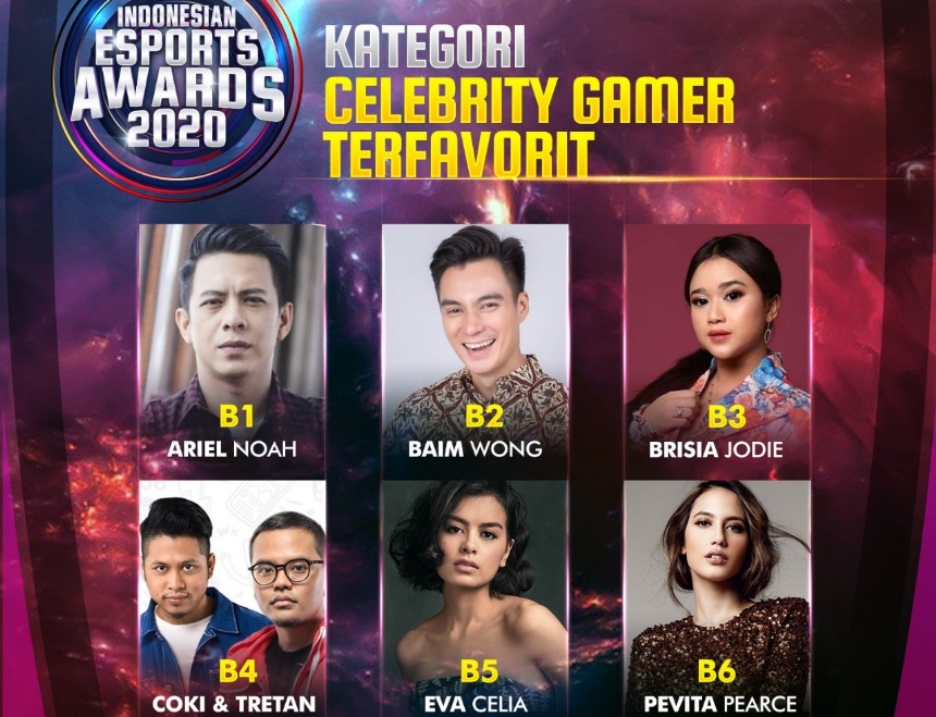 6 Selebritas Masuk Nominasi Indonesian Esports Awards 2020