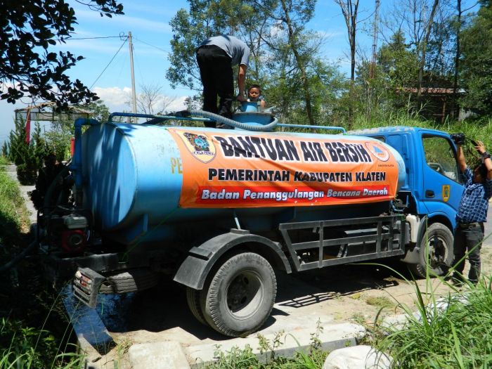 636 Tangki Air Bersih Disalurkan ke 19 Desa Kekeringan di Klaten