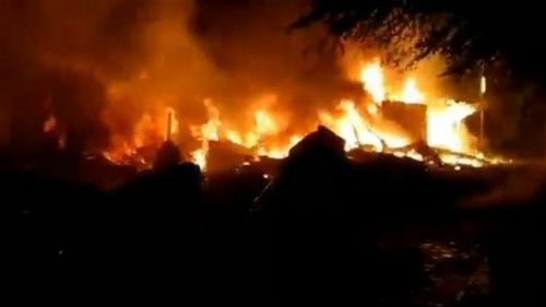 Pasar Mebel di Pasuruan Kebakaran