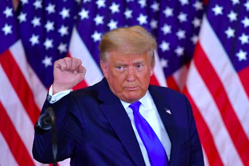 Presiden AS Donald Trump menolak disebut kalah dari Joe Biden. Foto: AFP