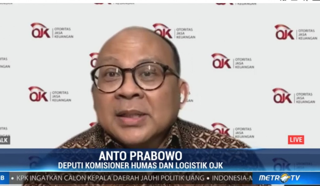 Deputi Komisioner Humas dan Logistik Otoritas Jasa Keuangan (OJK) Anto Prabowo. Metro TV