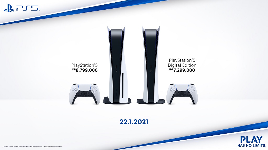 PS5 Rilis di Indonesia 22 Januari 2021, Harga Rp7,3 dan Rp8,8 Juta
