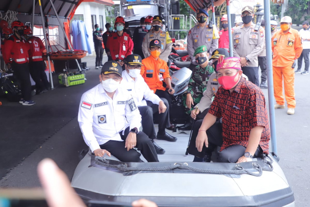  Pemerintah Kota (Pemkot) Malang menggelar Apel Persiapan Siaga Bencana Hidrometeorologi di halaman Balaikota Malang, Rabu, 11 November 2020. Dokumentasi/ istimewa