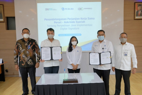 Peruri Askrindo Syariah Kerja Sama Implementasi Tanda Tangan Digital