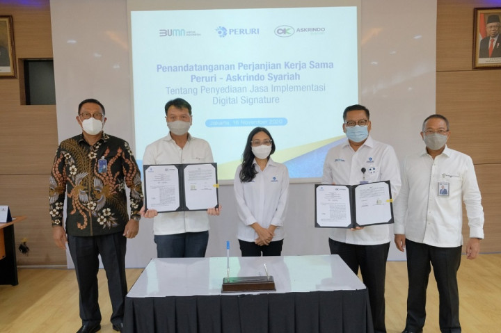 Peruri-Askrindo Syariah Kerja Sama Implementasi Tanda Tangan Digital