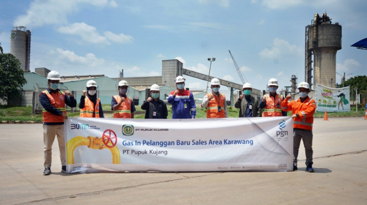 Dukung Ketahanan Pangan, PGN Salurkan Gas Perdana ke Pupuk Kujang