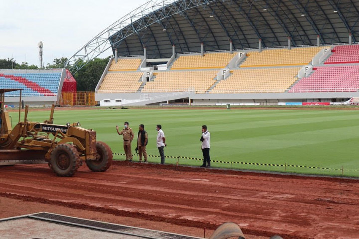 Renovasi Stadion Gelora Sriwijaya Jakabaring Palembang Capai 60%
