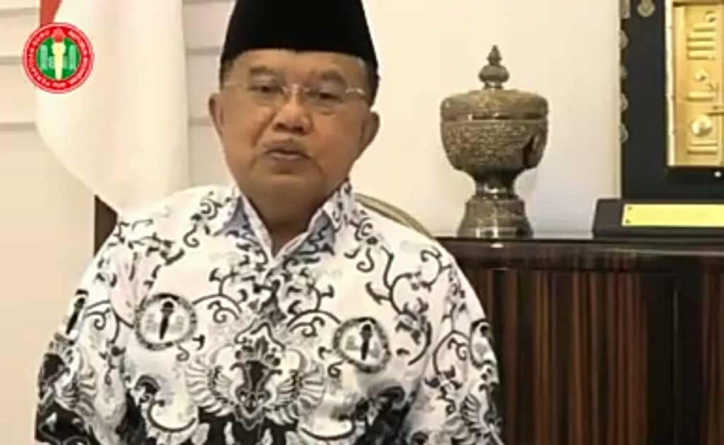 Ketua Dewan Pembina PGRI Jusuf Kalla. Tangkapan layar Youtube PGRI.