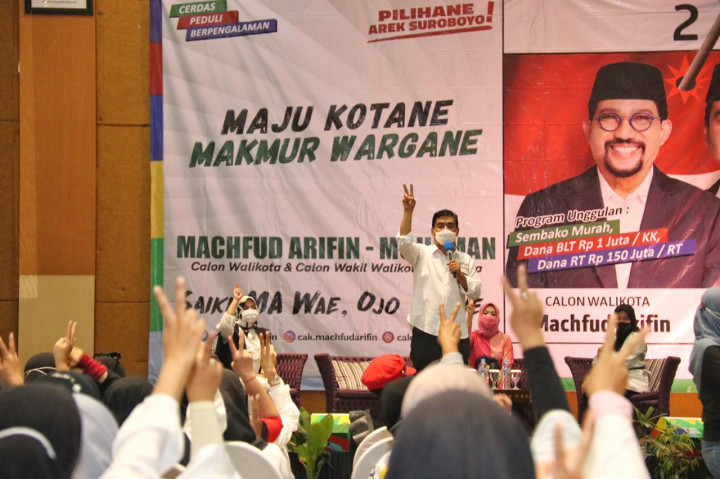Generasi Milenial Dukung Machfud Arifin-Mujiaman di Pilwalkot Surabaya