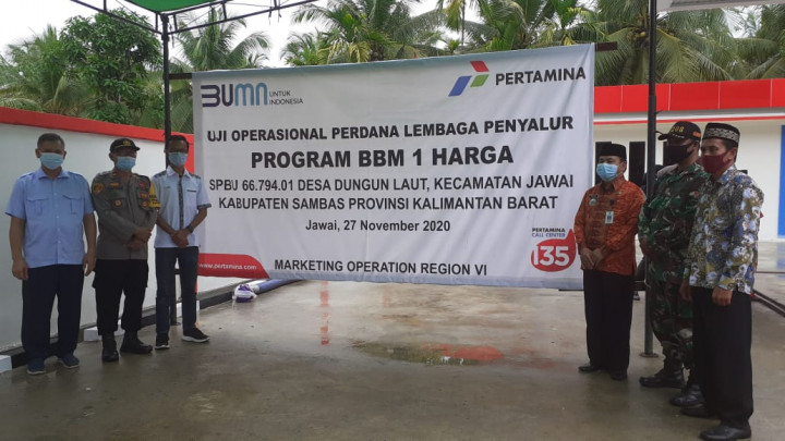 Pertamina Dirikan SPBU BBM Satu Harga di Sambas