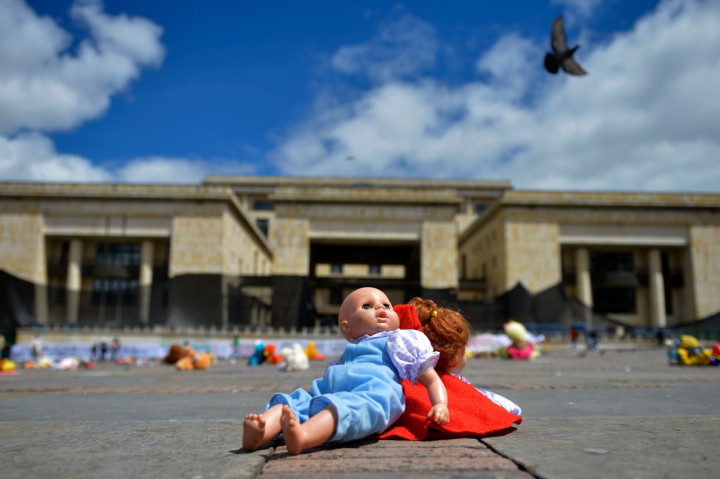 Potret Aksi Menolak Kekerasan Seksual pada Anak di Kolombia