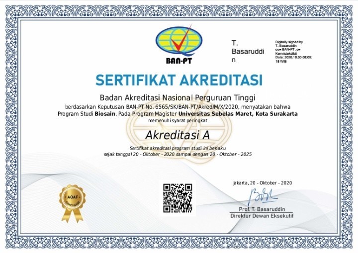 Prodi Biosain UNS Raih Akreditasi A