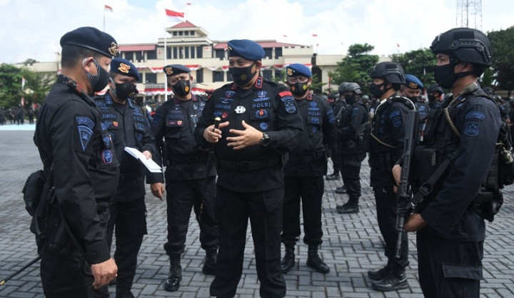 Merespon Kapolri, Brimob Gelar Pasukan Pengamanan