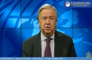 Guterres: Jangan Sampai Pandemi Covid-19 Rusak Nilai Demokrasi