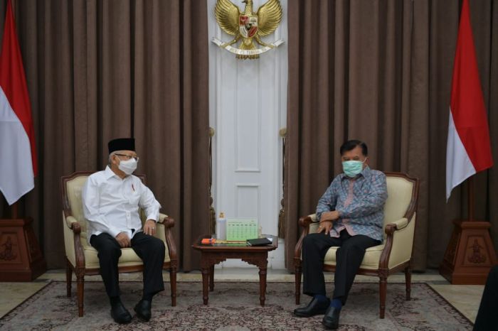 Jusuf Kalla berkunjung ke kediaman Wapres, Ma'ruf Amin. Dok. Setwapres