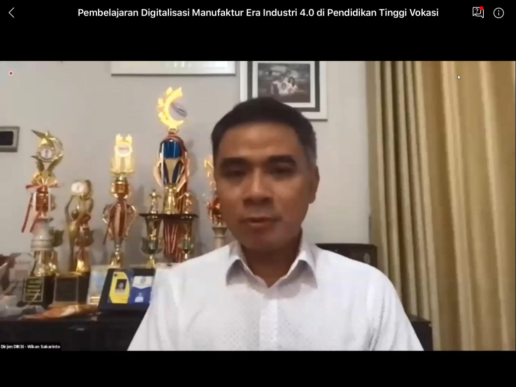 Dirjen Pendidikan Vokasi Kemendikbud Wikan Sakarinto. Tangkapan layar YouTube.