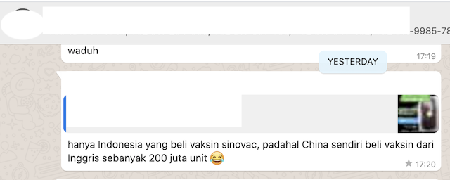 [Cek Fakta] Hanya Indonesia yang Beli Vaksin Sinovac Tiongkok? Ini Faktanya