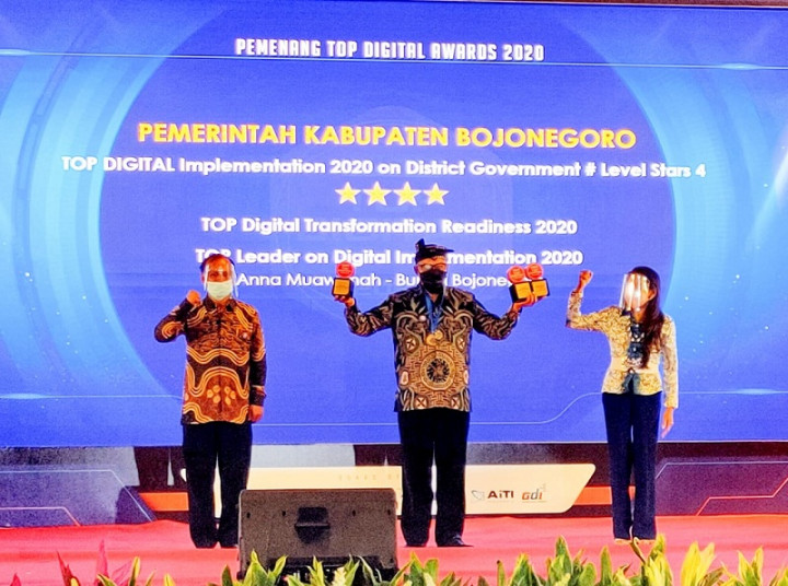 Bojonegoro Borong 3 Penghargaan di Top Digital Awards 2020