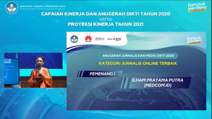 Jurnalis Medcom.id Sabet Juara I Anugerah Dikti Kemendikbud 2020