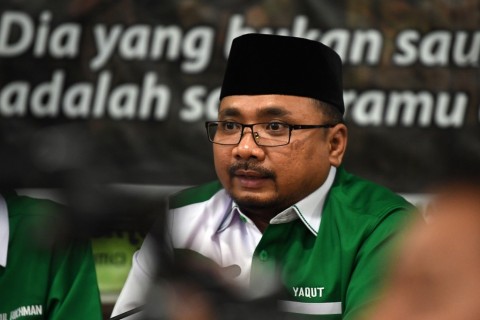 Menteri Agama Yaqut Cholil Qoumas. Foto: Antara/Wahyu Putro A