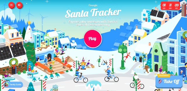 Yuk, bermain Google Santa Tracker bersama keluarga. (Foto: Dok. Google Santra Tracker)