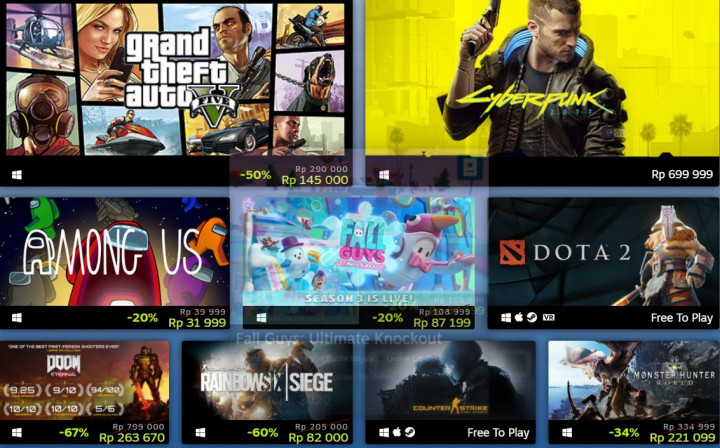 Bingung Pilih Game? Ini Daftar Game Terlaris di Steam Tahun 2020