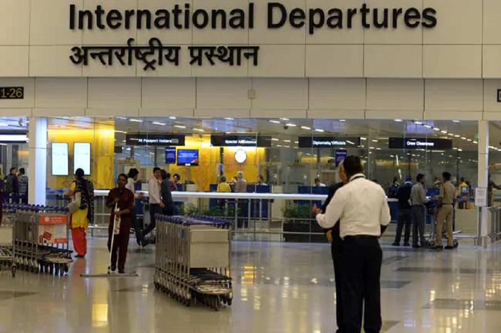 Salah satu sudut di Bandara Internasional Indira Ghandi di New Delhi, India. (AFP)
