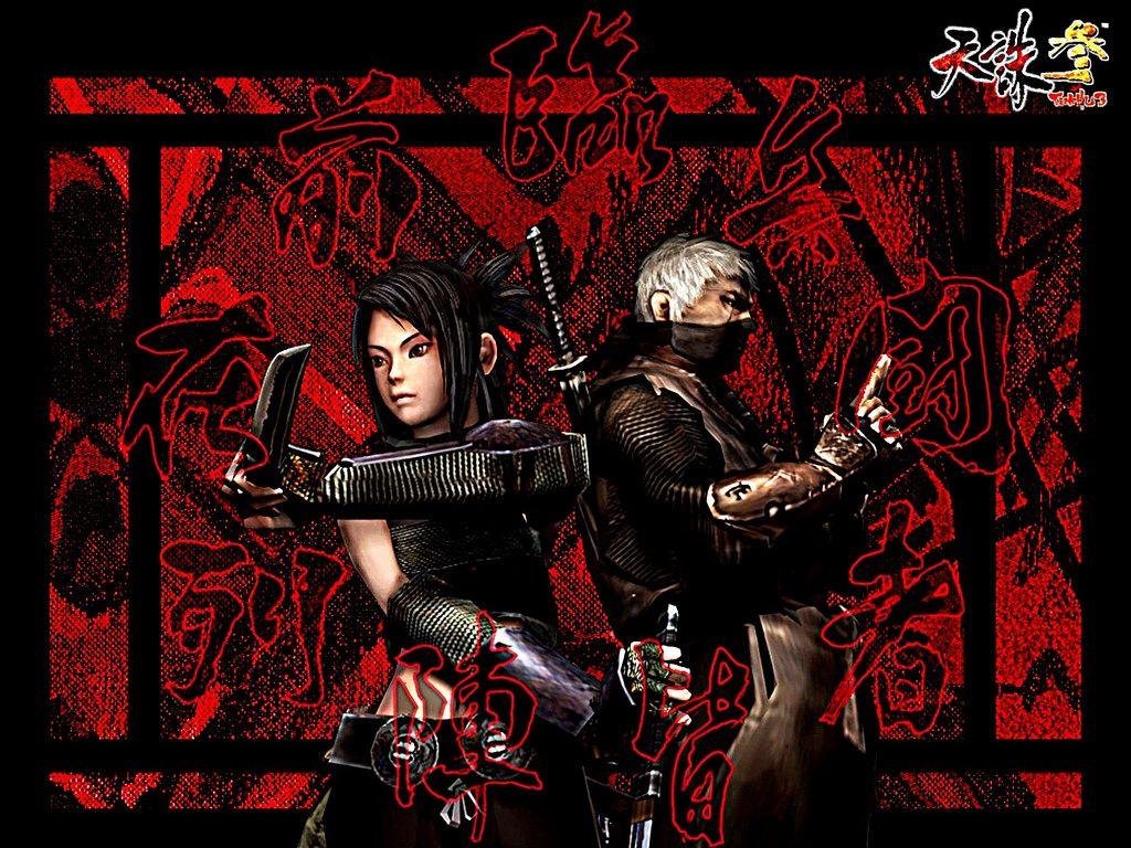 Karakter protagonis Tenchu, Ayame dan Rikimaru.