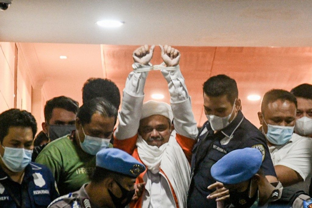 Rizieq Shihab ditahan di Polda Metro Jaya. Foto: MI/Andri Widiyanto