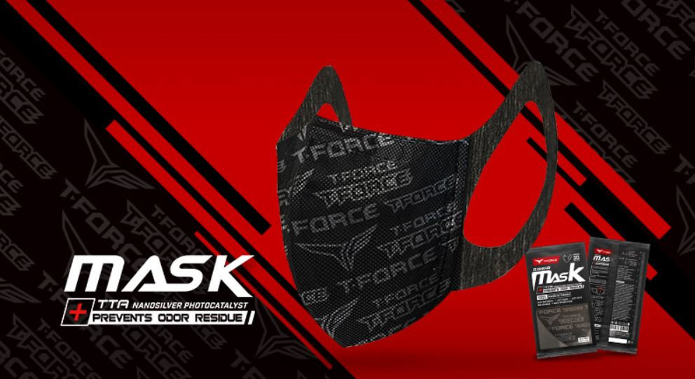 TeamGroup T-Force Gaming 3D Mask berlapis nanosilver dan material phoyocatalytic.