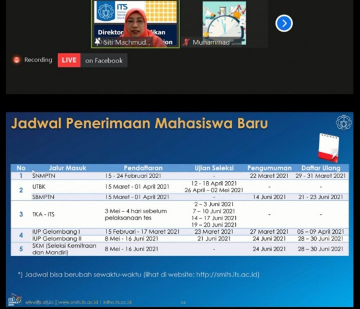 Catat! Informasi Penting Penerimaan Mahasiswa Baru ITS 2021
