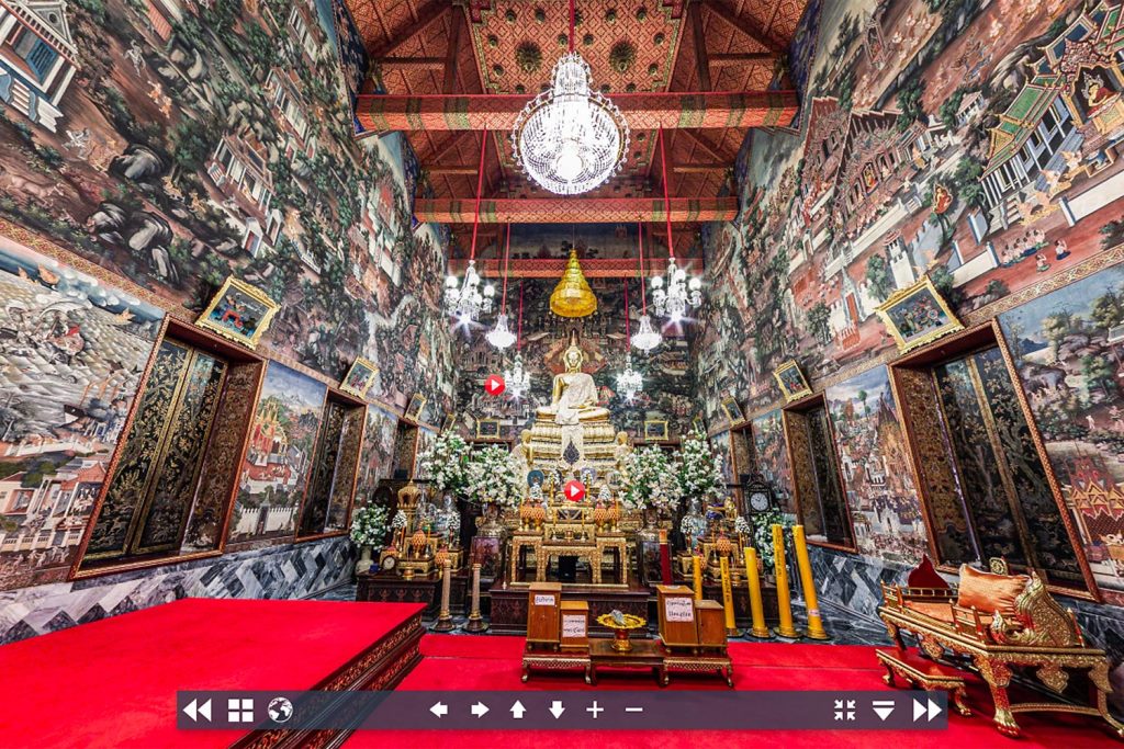Gambaran virtual tur Wat Arun, Thailand. (Foto: Bangkok Post)