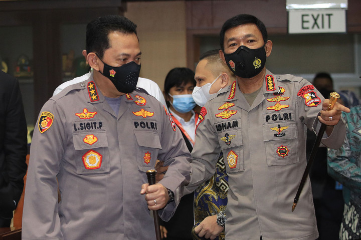 Jenderal Idham Dampingi Komjen Sigit Jalani <i>Fit and Proper Test</i>