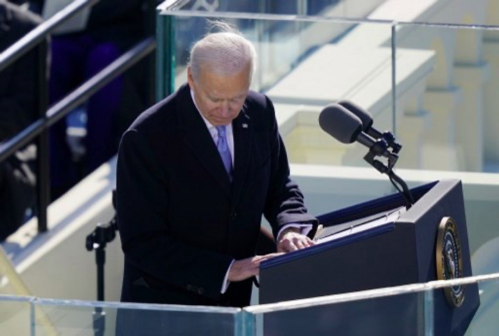 Puji Pendahulu, Biden Tidak Sebut Nama Trump