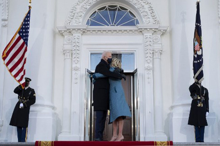 Momen Joe Biden Tiba di Gedung Putih