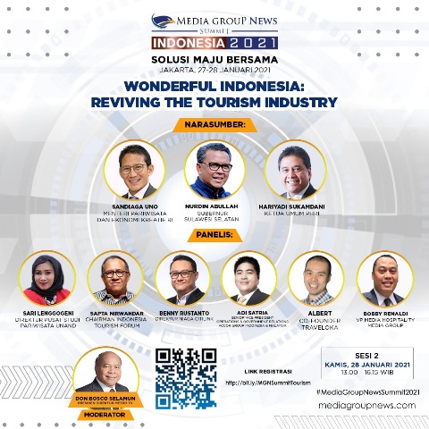 MGN Summit Indonesia 2021: Wonderful Indonesia: Reviving the Tourism Industry untuk meningkatkan pariwisata Indonesia. (Foto: Dok. Media Group)