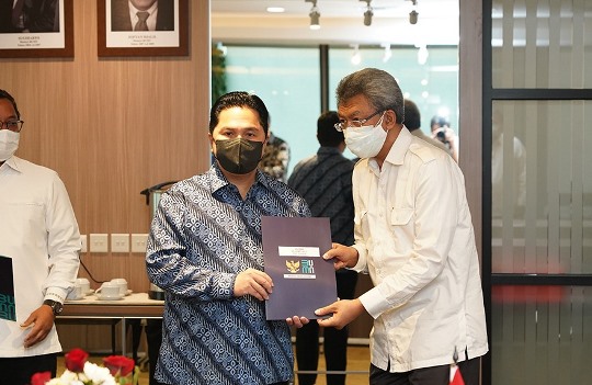 Menteri BUMN Erick Thohir melantik pejabat eselon I dan eselon II - - Foto: dok Kementerian BUMN