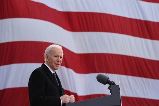 Presiden AS Joe Biden larang hubungkan covid-19 dengan Tiongkok. Foto: AFP
