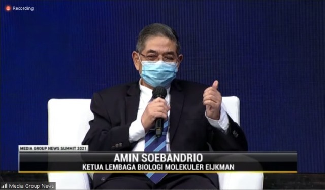 Kapan pandemi akan berakhir? Ini paparan Prof. Amin Soebandrio. (Foto: Dok. MGN Summit/Media Group)