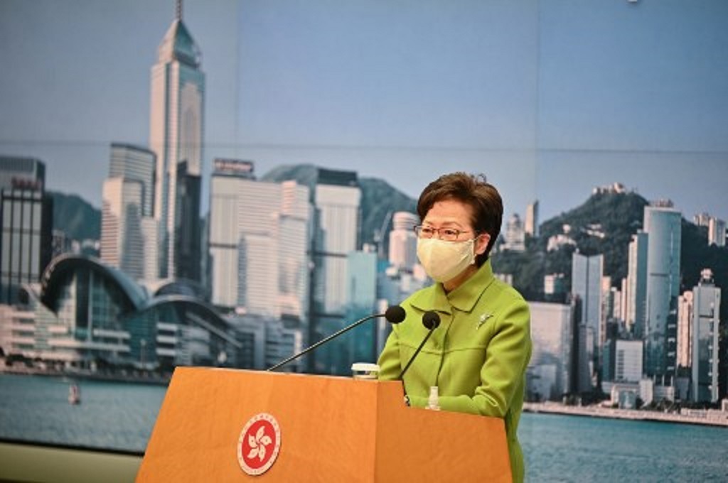 Pemimpin eksekutif Hong Kong Carrie Lam. (Peter PARKS/AFP)