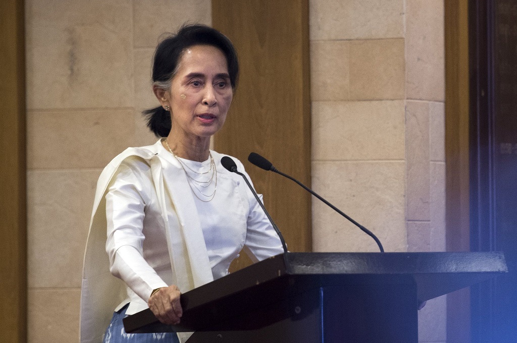 Pemimpin de facto Myanmar, Aung San Suu Kyi. (AFP)