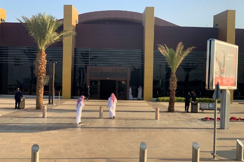 Pemandangan di salah satu sudut bandara di kota Al-Ula, Arab Saudi. (Fayez Nureldine/AFP)