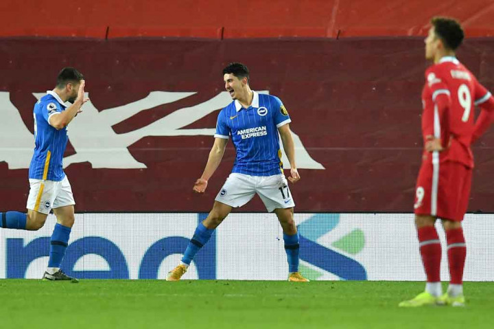 Liverpool vs Brighton: The Reds Keok Dalam Dua Laga Beruntun di Anfield