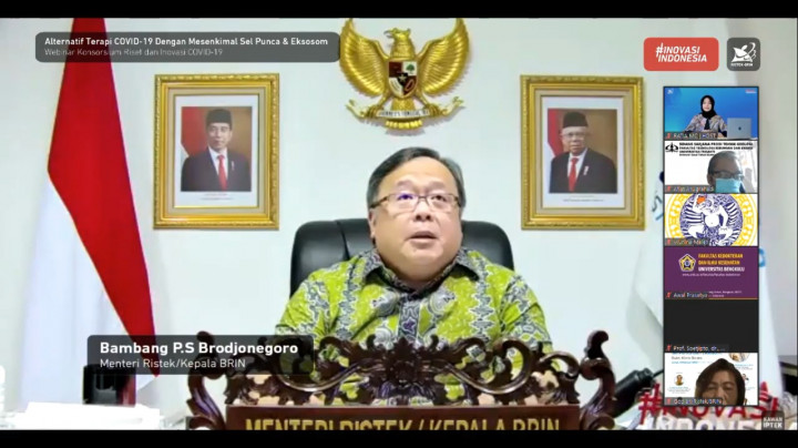 Menristek: <i>Stem Cell</i> Dapat Bantu Penderita Covid-19 Kategori Berat